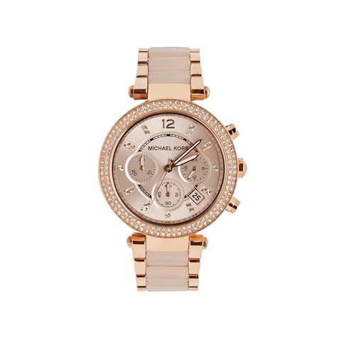 michael kors white ceramic ladies watch|mk 5896.